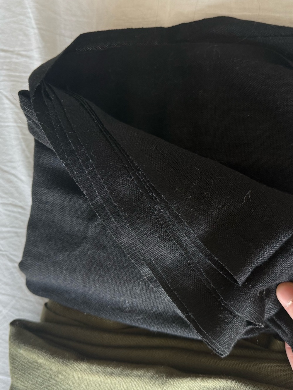 Olive Green and Black scarves hijabs shawls - Picture 5 of 5